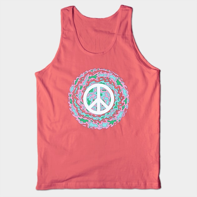 Psychedelic Peace Tank Top by AzureLionProductions